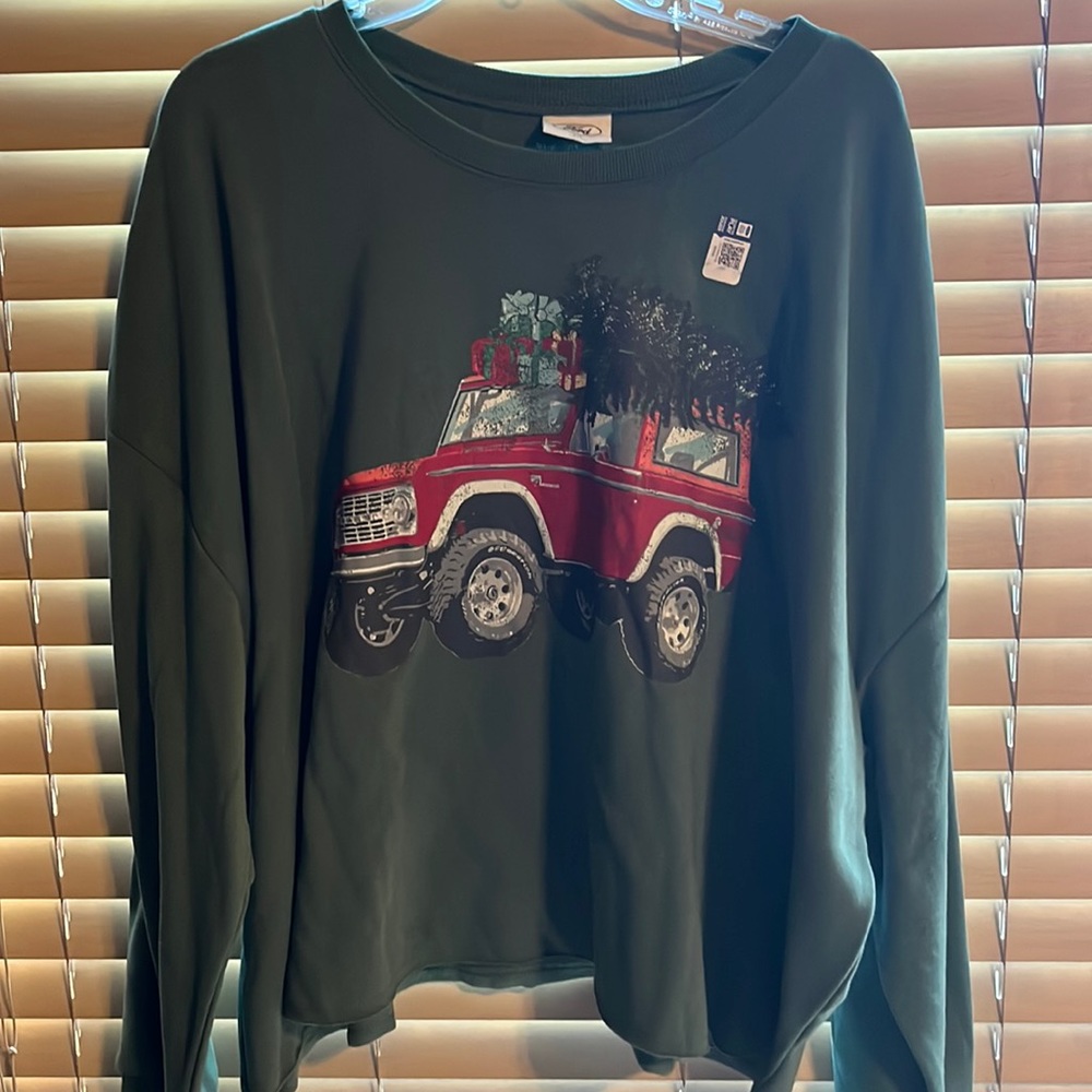 Ford Bronco Christmas Sweatshirt -Slight Crop!